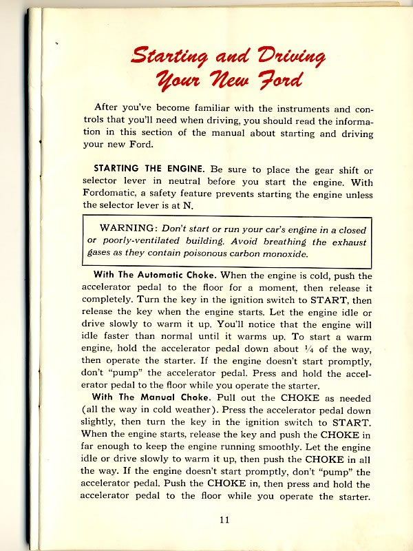 1956 Ford Owners Manual Page 38